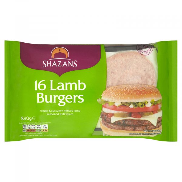 Shazans 16 Lamb Burgers