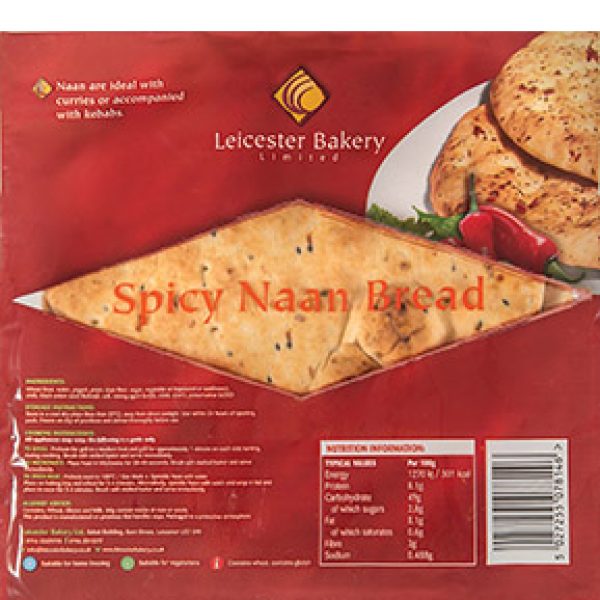 Leicester Bakery Spicy Naan Bread
