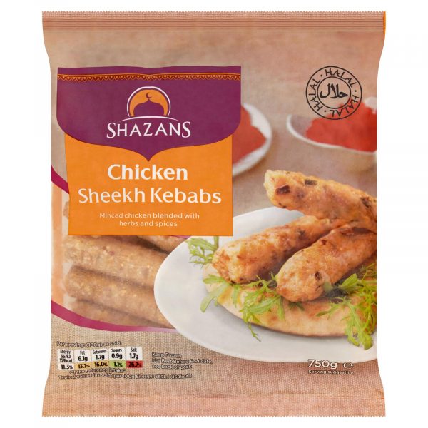 Shazan Chicken frozen seekh kebabs