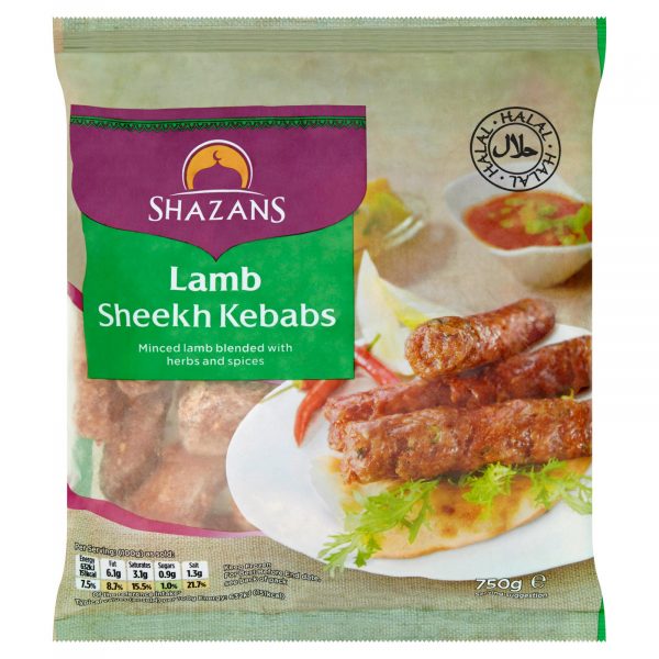 Shazan Lamb frozen seekh kebabs