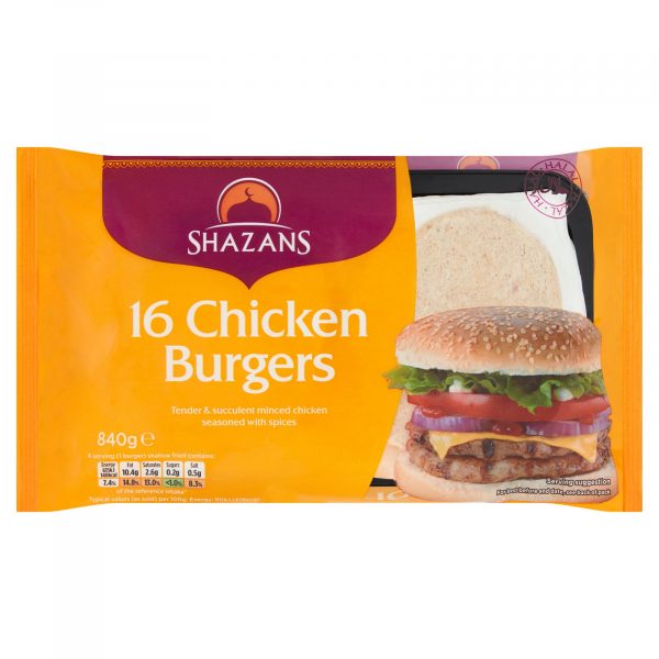 Shazans 16 Chicken Burgers