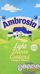 Ambrosia light Devon custard