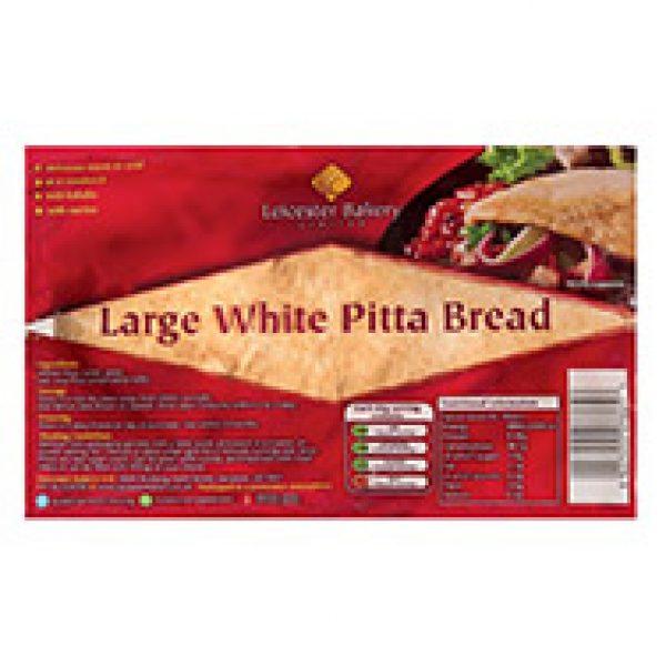 Leicester Bakery Large White Pitta Bread