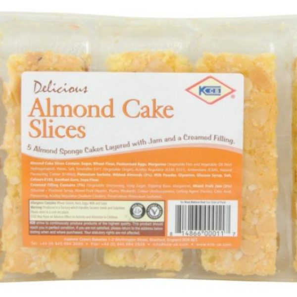 KCB Almond Cake Slices with Jam and A creamed filling
