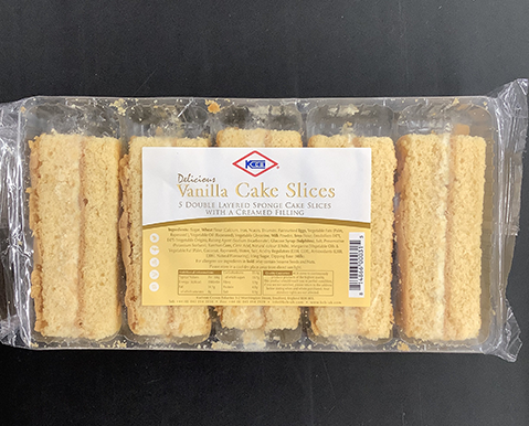 KCB Vanilla Cake Slices with a Creamed filling